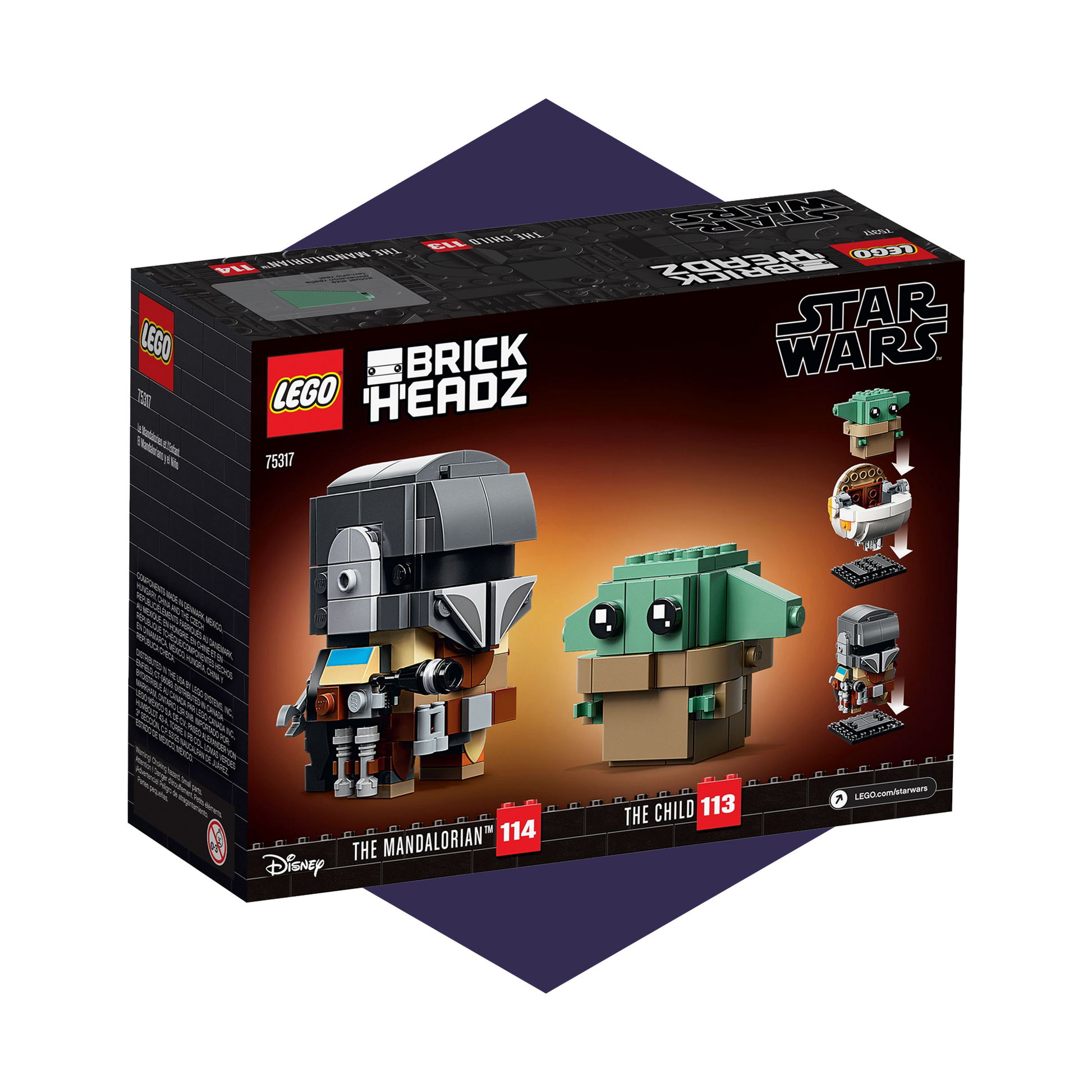 LEGO® BrickHeadz 75317 Star Wars: Der Mandalorianer™ und das Kind